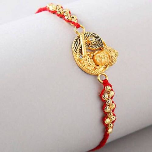 Krishna With Flute Rakhi and Fruit N Nut Chocolates | Grocsy