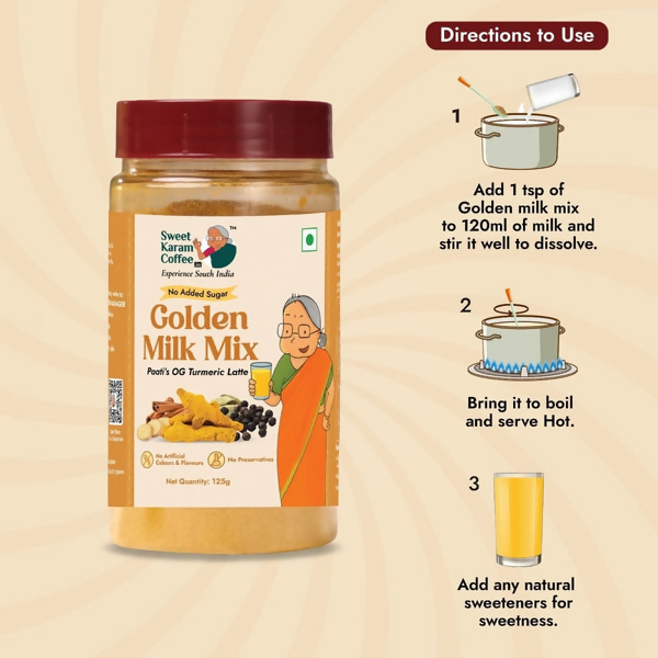 Sweet Karam Coffee Paati's Golden (Turmeric) Milk Mix | Grocsy
