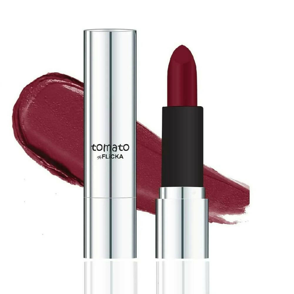 Flicka Tomato Maroon Matte Finish Lipstick Shade 08 | Grocsy