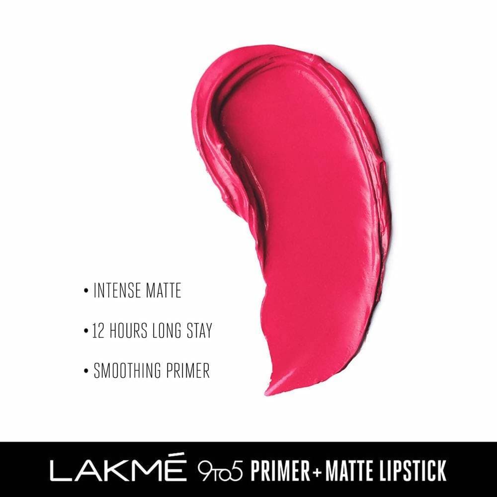 Lakme 9 to 5 Primer with Matte Lip Color - Rosy Mind | Grocsy