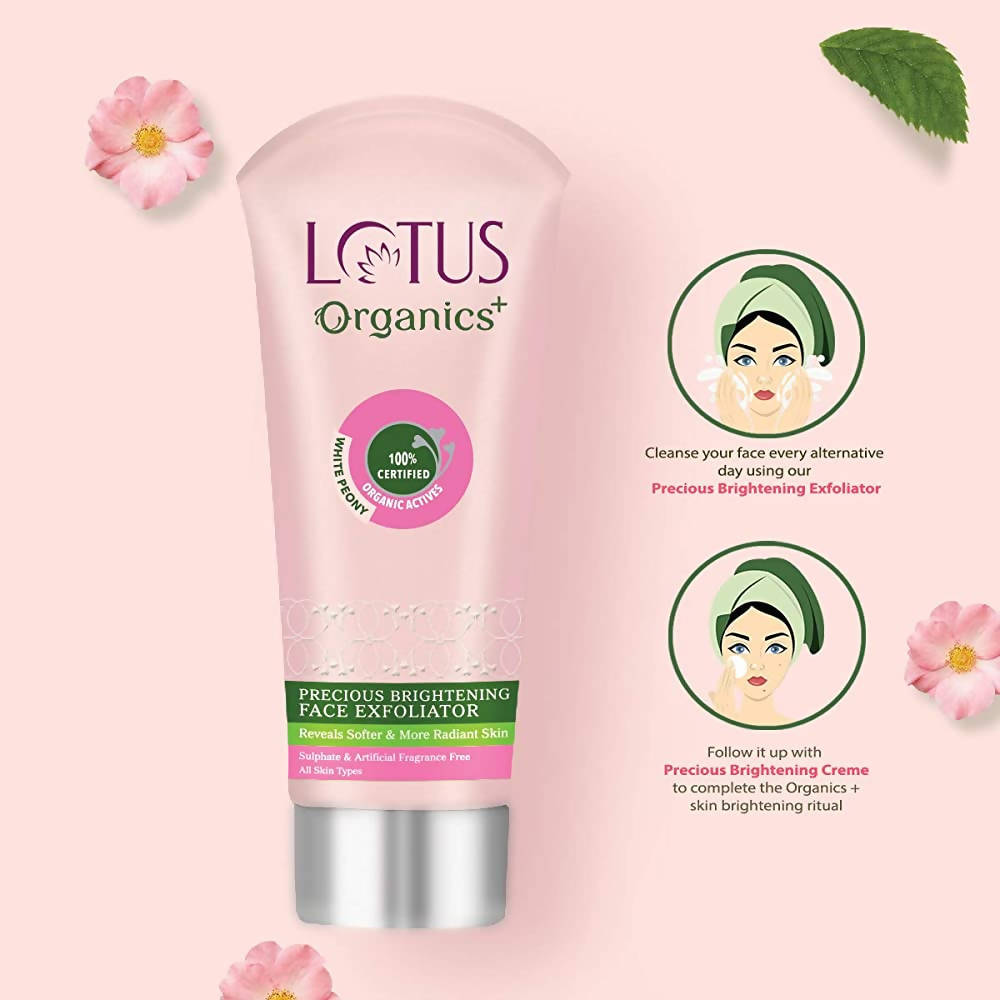 Lotus Organics+ Precious Brightening Face Exfoliator | Grocsy