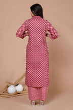 Miravan Women's Pink Straight Floral Printed Kurta & Palazzo With Dupatta Set | Grocsy