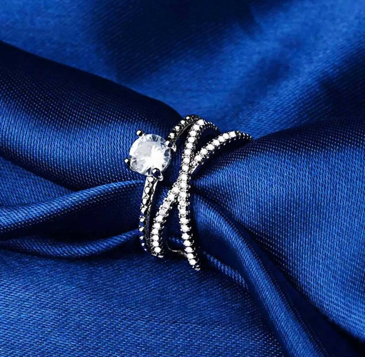 Joban Fashion Silver Brass Adjustable Ring | Grocsy