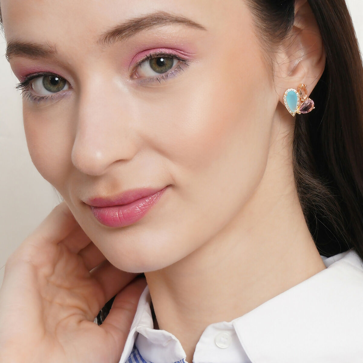 Flower Studs- Ruby Raang | Grocsy