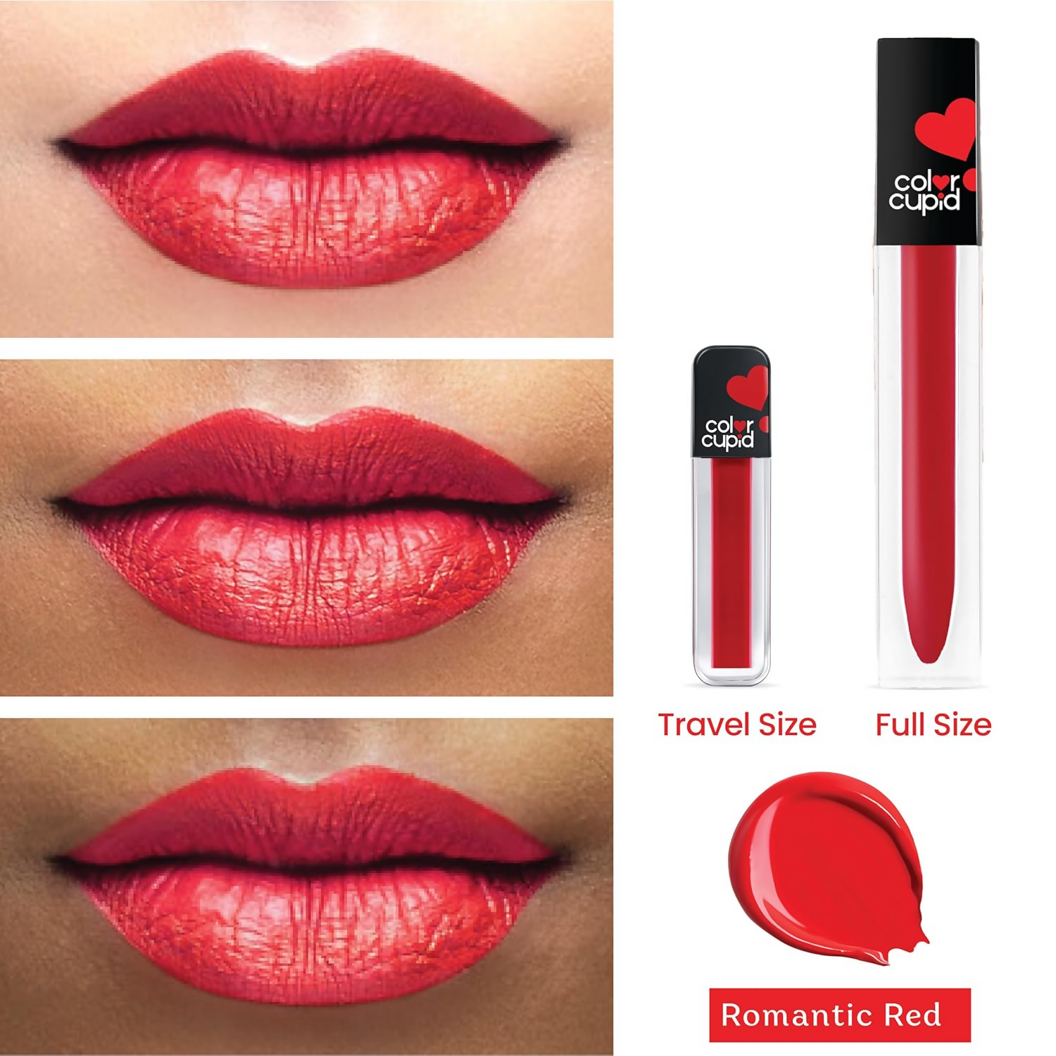 Color Cupid Matte Intense Color 18-Hour Stay Liquid Lipstick - Romantic Red | Grocsy