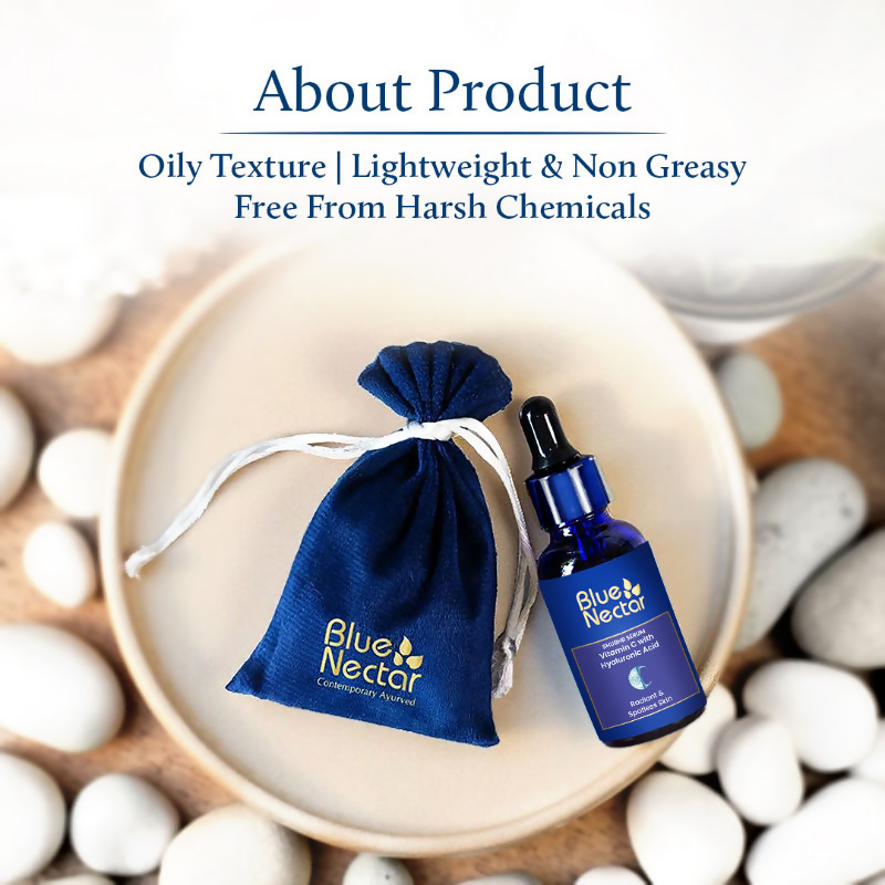 Blue Nectar Vitamin C Face Serum for Dark Spots & Radiance | Grocsy
