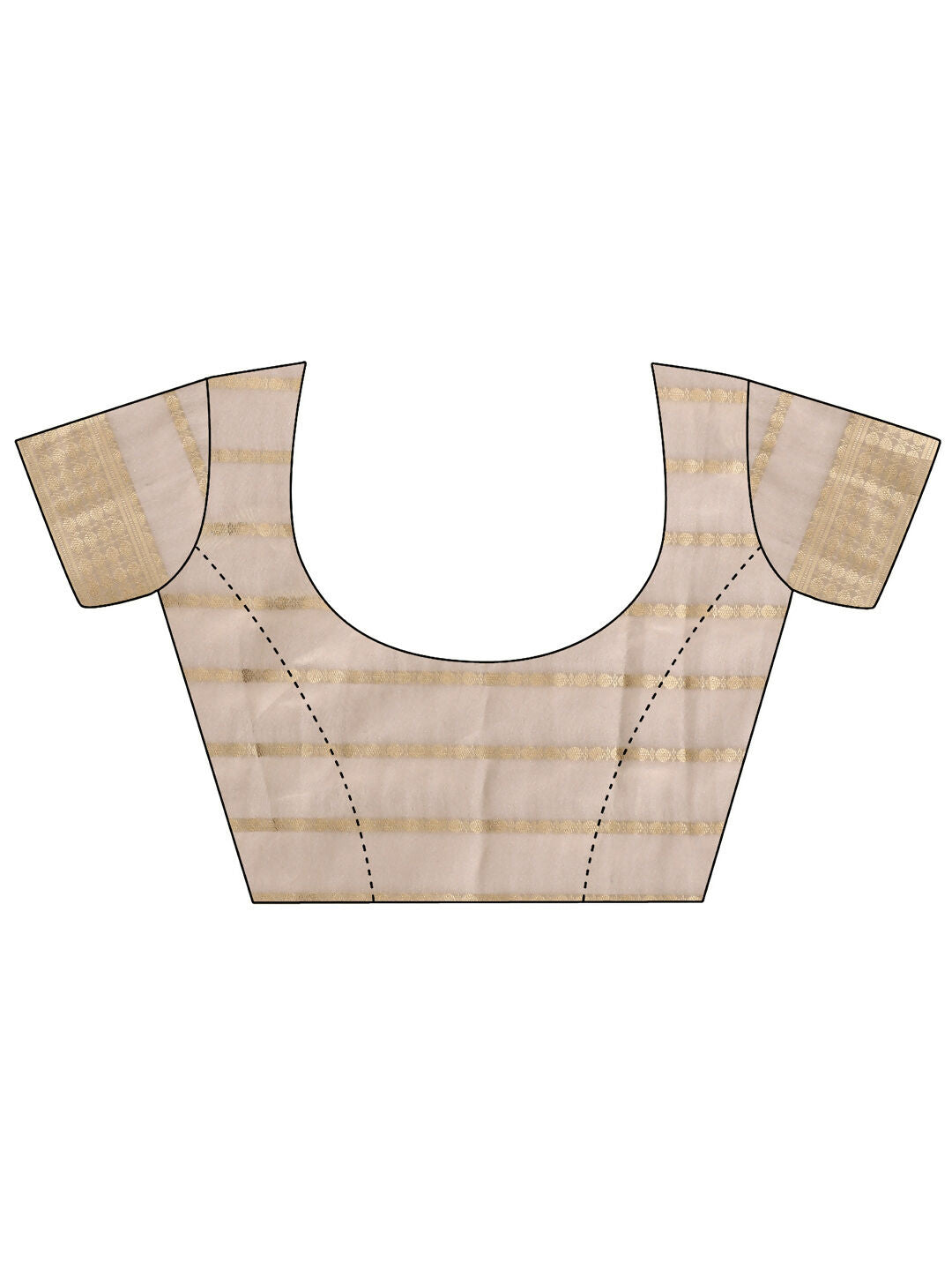 Shree Shyam Fashion Organza Cream Saree | Grocsy
