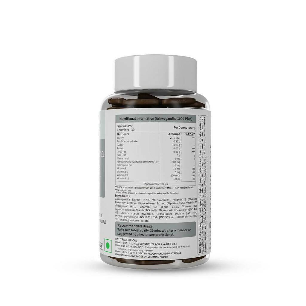 Neuherbs Ashwagandha 1000 Plus Tablets with Vitamins | Grocsy