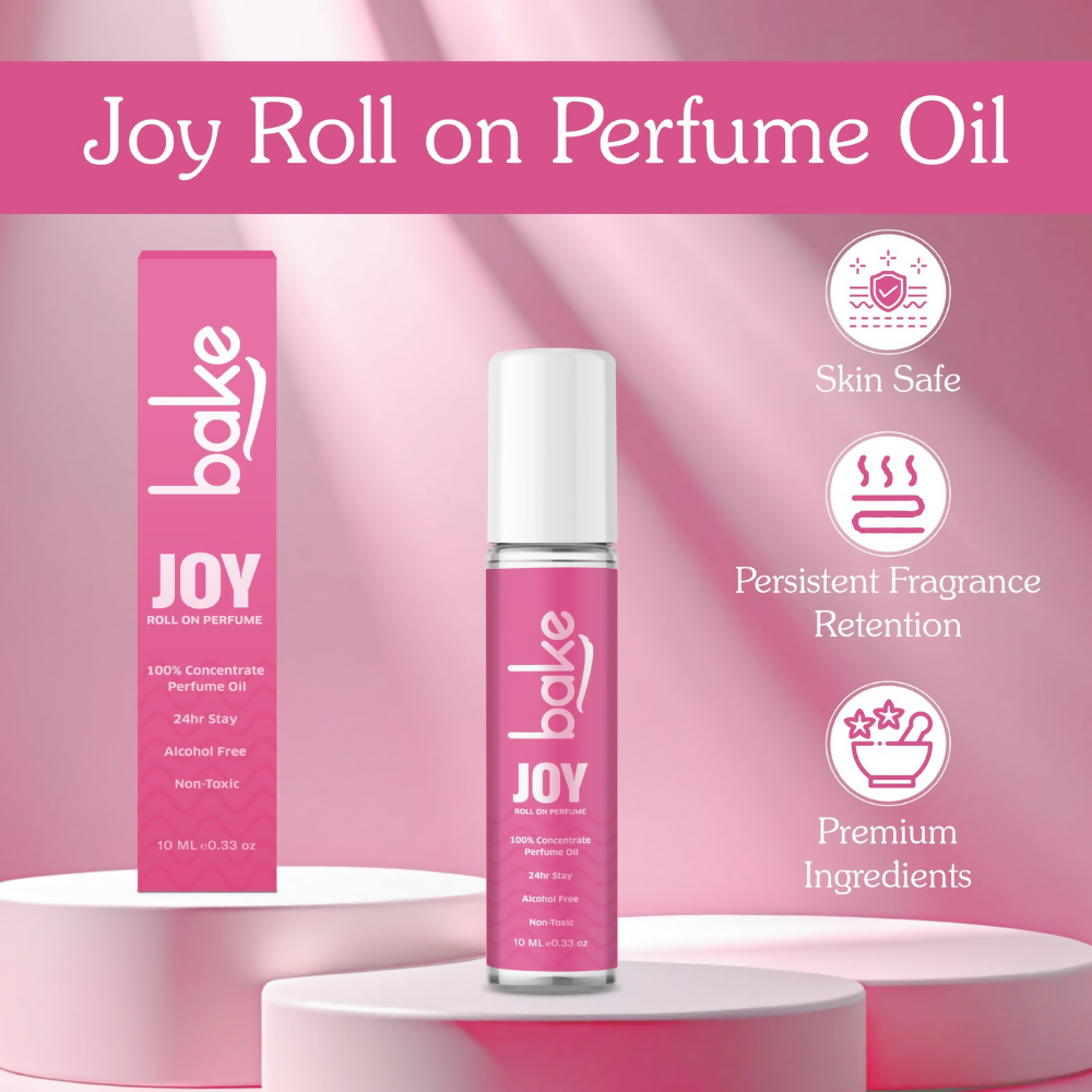 Bake Joy 100% Concentrated Perfume Oil Roll on Fragrance For Men & Women - Peony | Grocsy