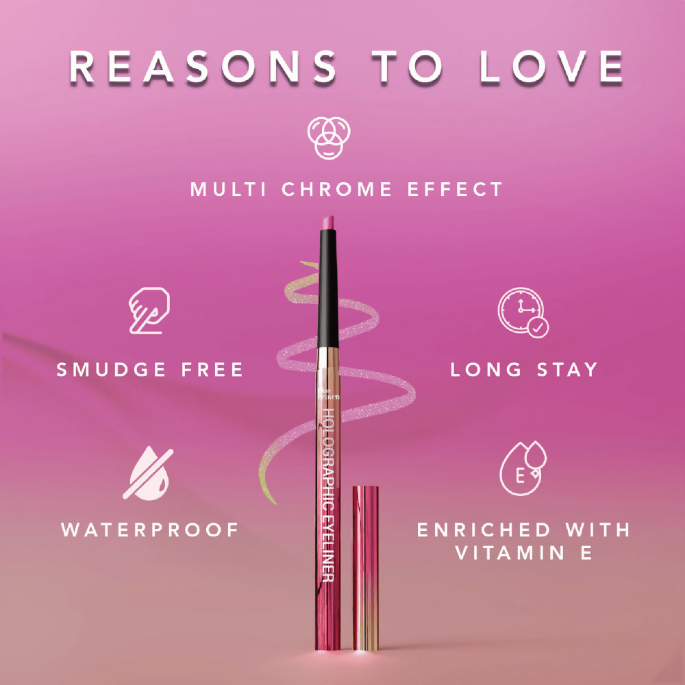 Blue Heaven Holographic, Smudge Proof & Waterproof Eyeliner - Blossom Haze | Grocsy