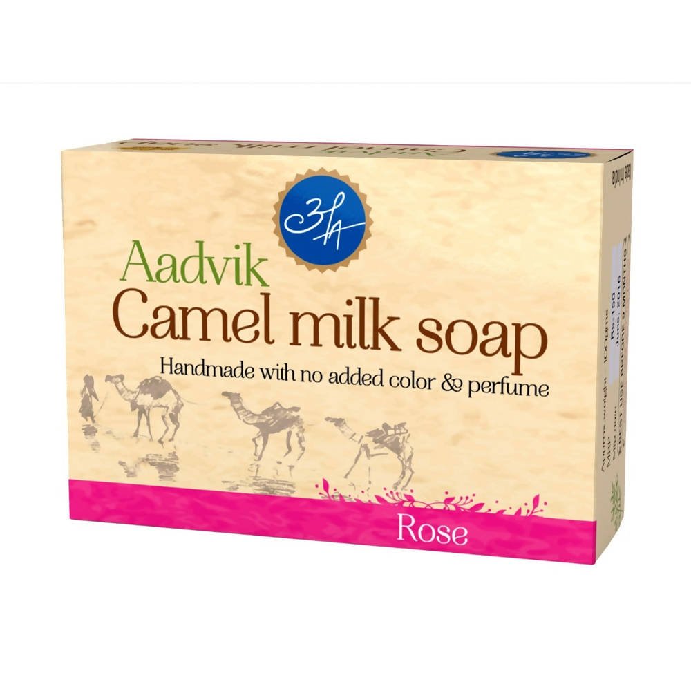 Aadvik Camel Milk Soap With Rose Essential Oil | Grocsy