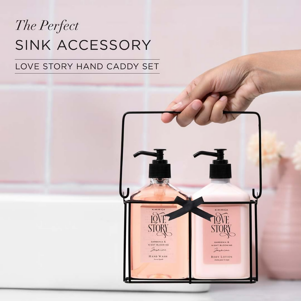 Kimirica Hand Wash & Hand Lotion Duo set Kit with Metal Caddy | Grocsy
