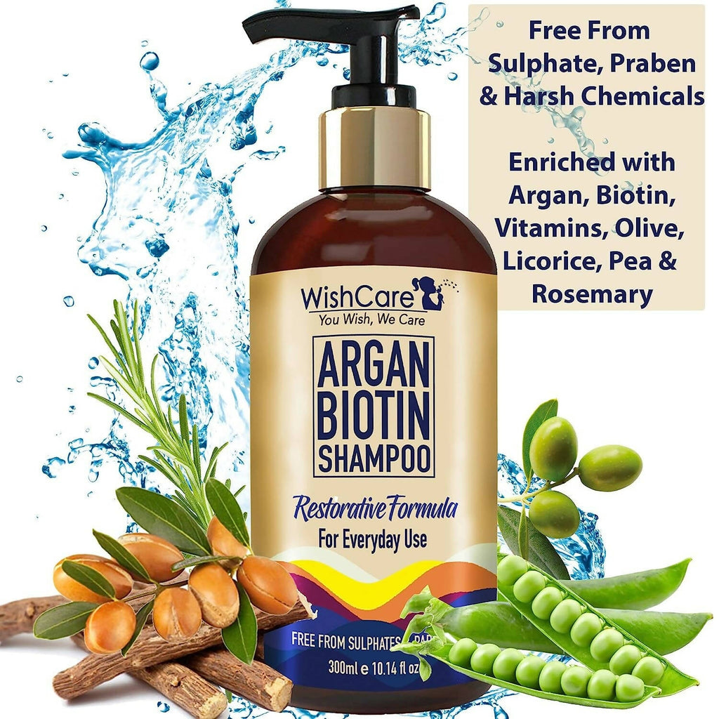 Wishcare Argan Oil Biotin Shampoo | Grocsy