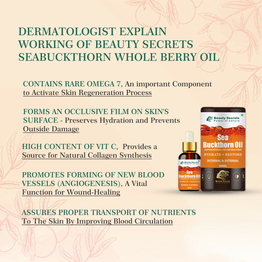Beauty Secrets Organic Sea Buckthorn Berry Oil | Grocsy