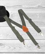 Manet Boys Solid Suspenders - Bottle Green | Grocsy