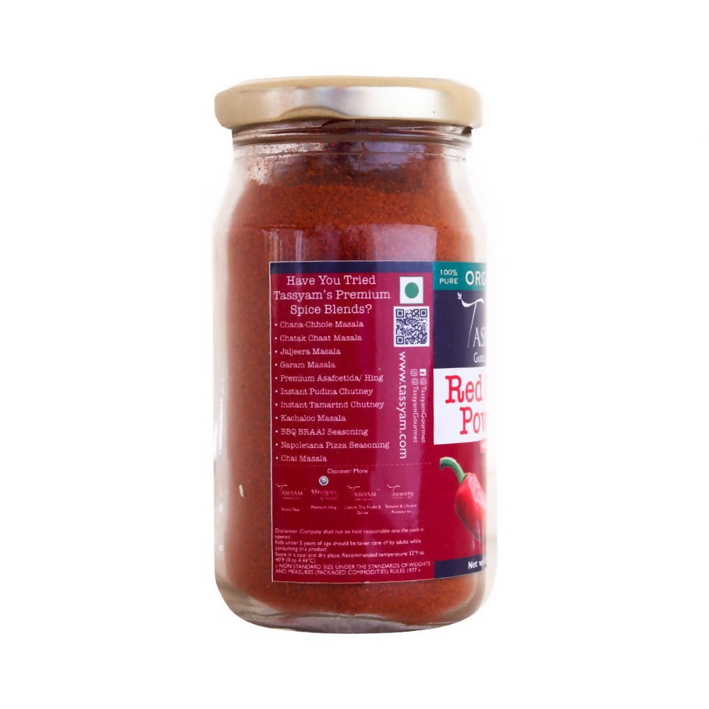 Tassyam Organics Certified 100% Organic Red Chilli Powder | Grocsy