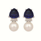 Nuyug Blue Stone Elegance Anti Tarnish Studs | Grocsy