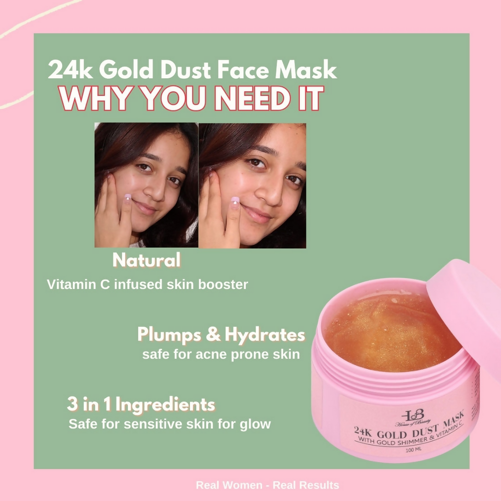 House of Beauty 24K Gold Dust Face Mask | Grocsy