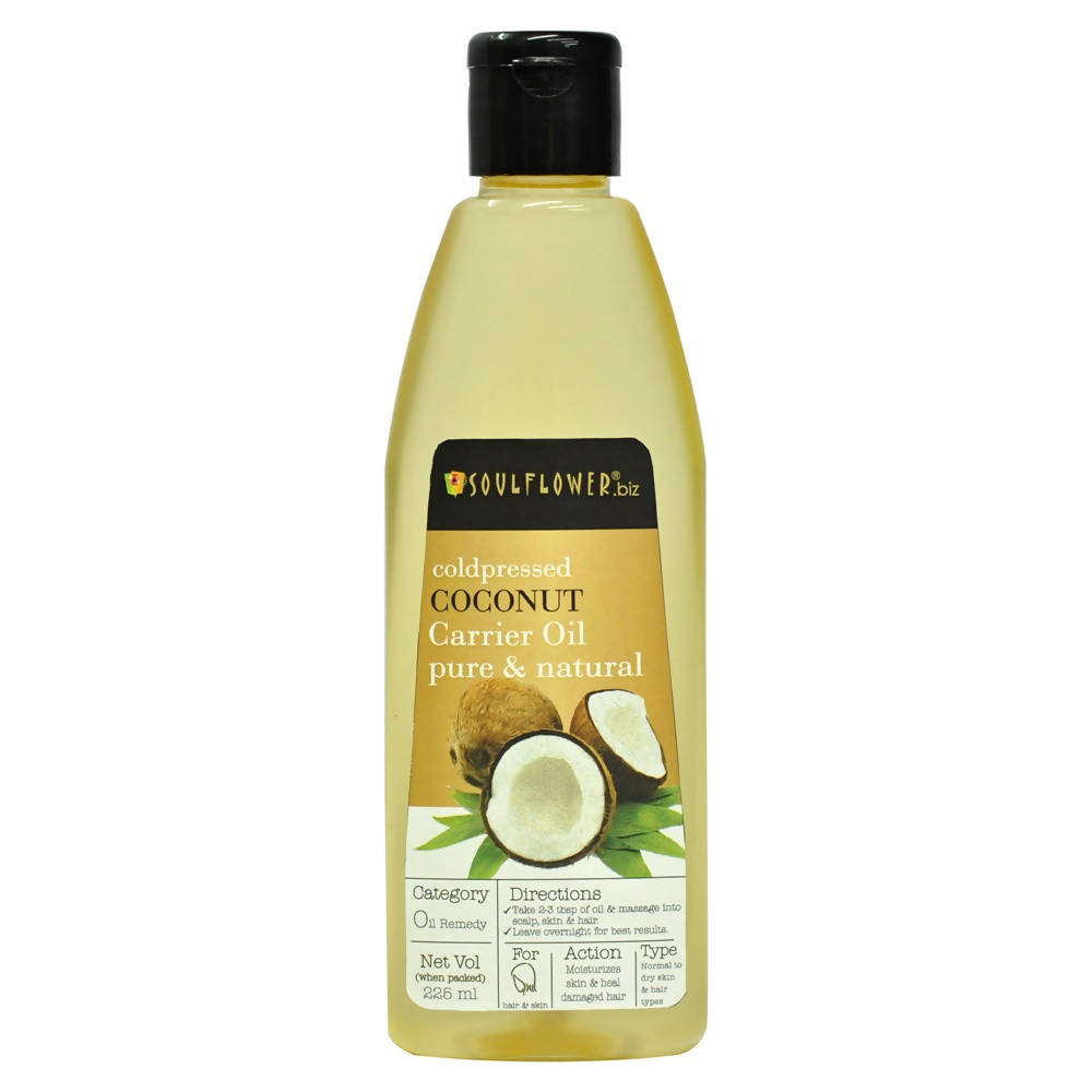 Soulflower Coldpressed Coconut Carrier Oil Pure & Natural | Grocsy