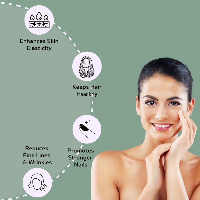 Inja Beauty Collagen For Skin- Hair & Nails- With Vit C- Glutathione- Biotin - Orange Flavour | Grocsy