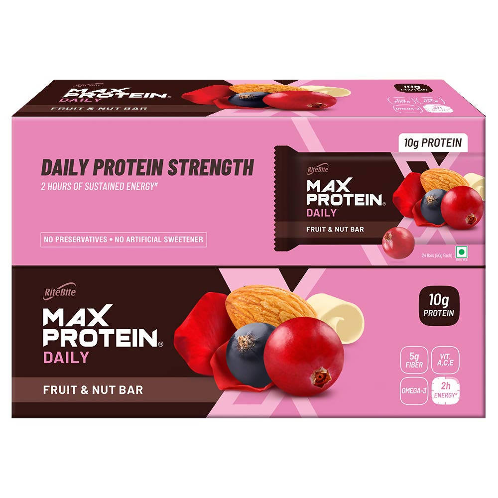 RiteBite Max Protein Daily Fruit & Nut Bar | Grocsy
