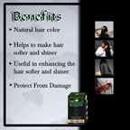 VedicAyurveda Natural Henna hair color Soft Black | Grocsy