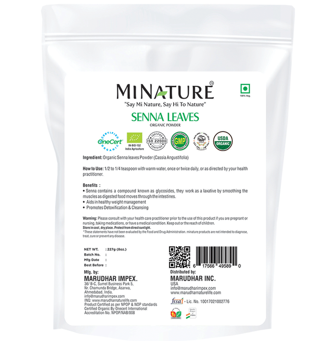 Minature Senna Leaves Organic Powder | Grocsy