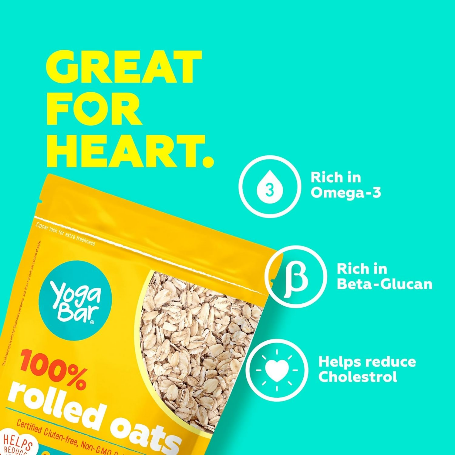 Yoga Bar 100% Rolled Plain Oats | Grocsy