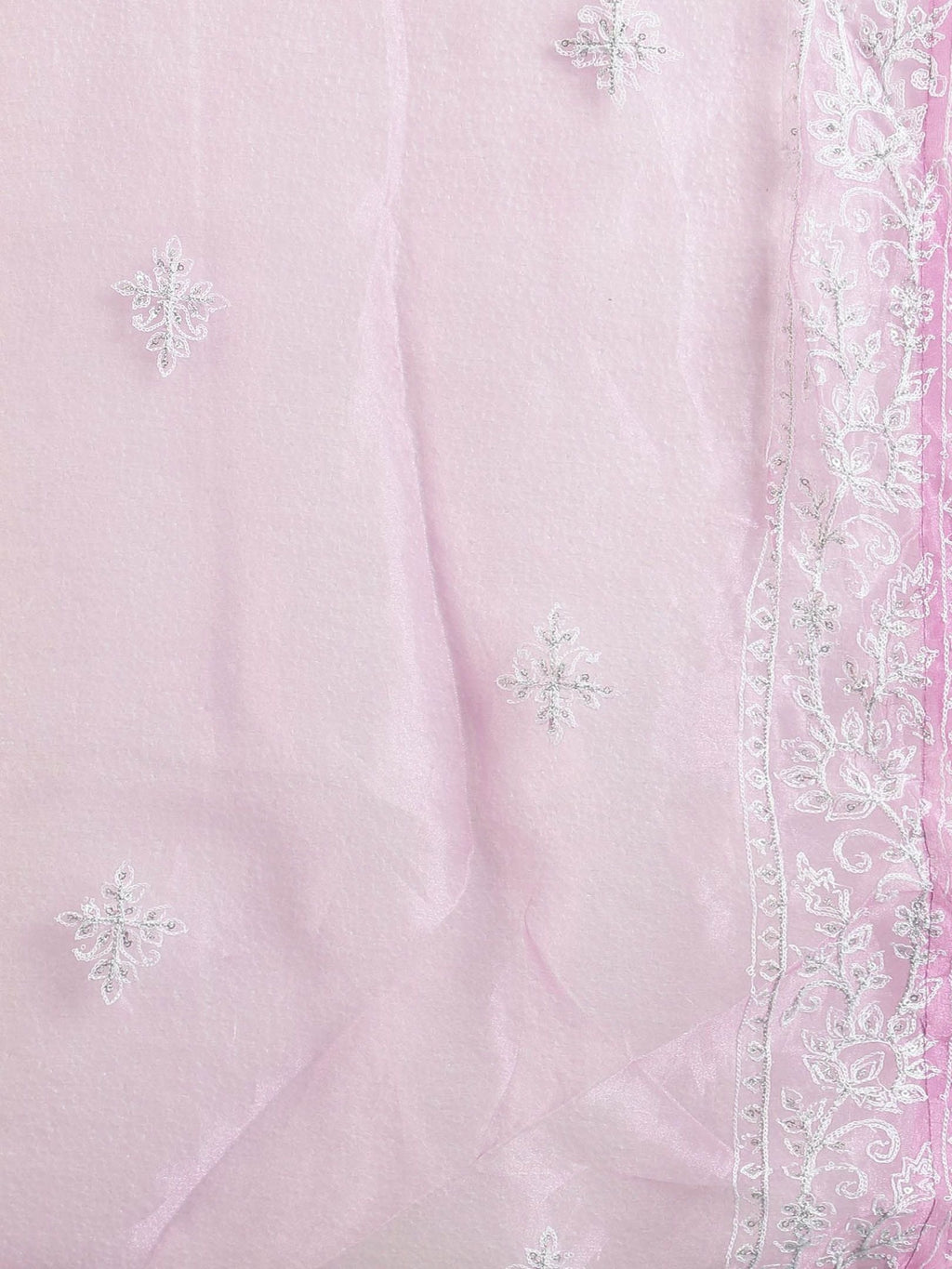 Sangria Embroidered Pure Cotton Round- Neck Kurta & Trousers With Dupatta | Grocsy