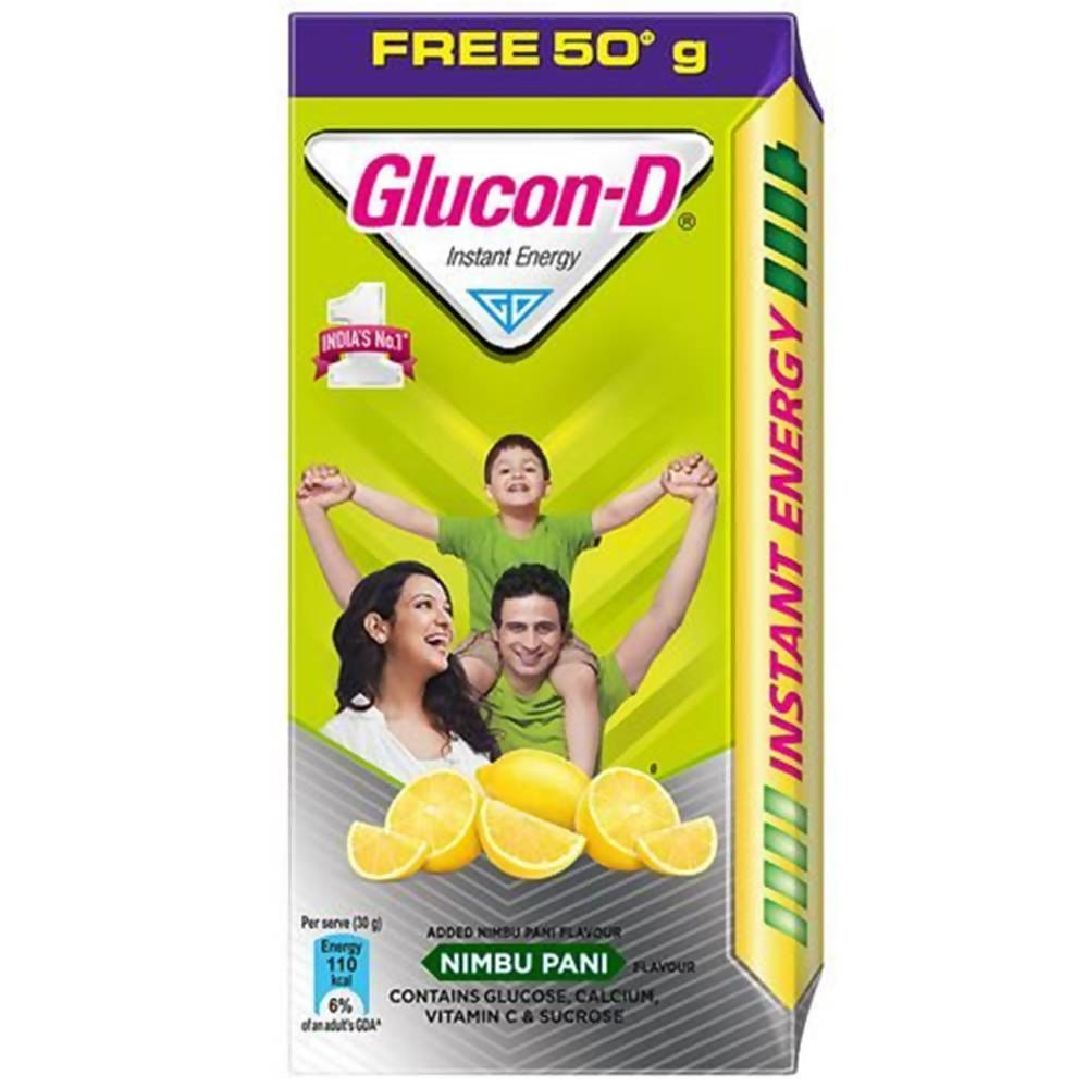 Glucon-D Instant Energy Health Drink - Nimbu Pani | Nimbu Pani Flavoured Glucose Powder | Instant Energy & Immunity Recharge | With Vitamin C & Calcium | Grocsy