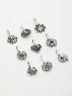 NVR Women's Set of 9 Silver-Plated German Silver Nose Pins | Grocsy