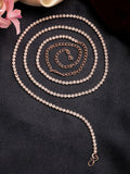 NVR Women's Rose Gold-Polished AD-Studded Kamarbandh Waist Chain | Grocsy