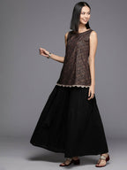 Ahalyaa Women's Traditional Wear Co-ods - Black | Grocsy