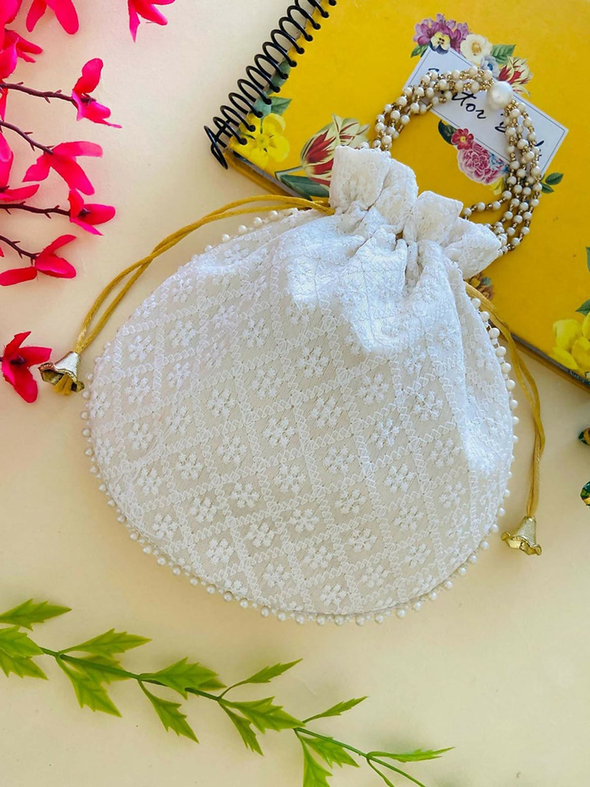 Joban Fashion Potli Bags - White | Grocsy