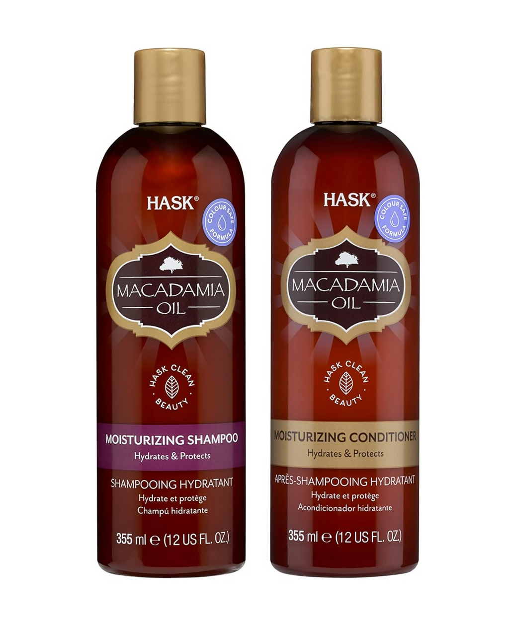 HASK Macadamia Oil Moisturizing Shampoo & Conditioner | Grocsy