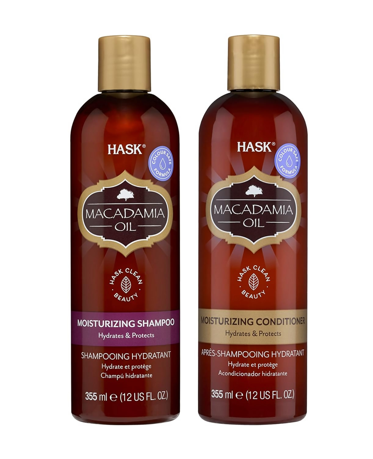 HASK Macadamia Oil Moisturizing Shampoo & Conditioner | Grocsy