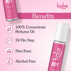 Bake Joy 100% Concentrated Perfume Oil Roll on Fragrance For Men & Women - Peony | Grocsy
