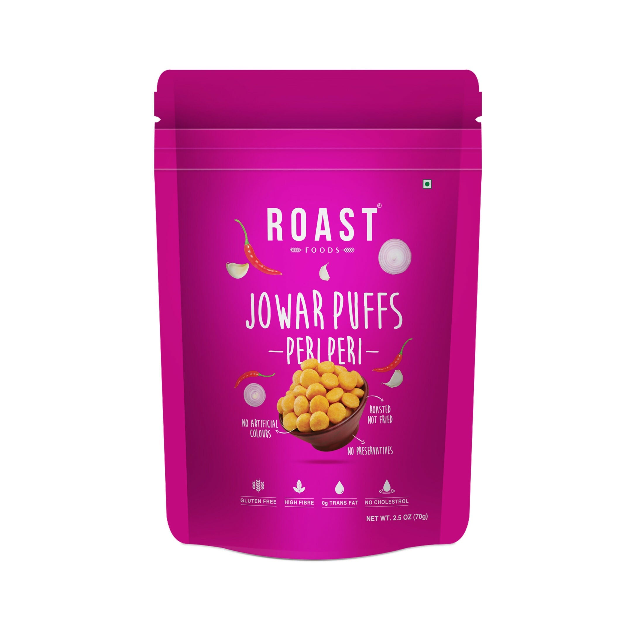 Roast Foods Jowar Puff Peri peri | Grocsy
