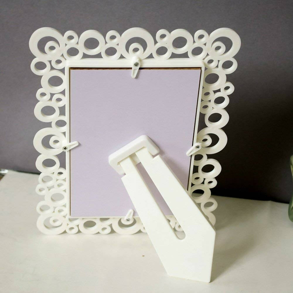 Art Street Painting Mantra Decoralicious White Designer Circular Motif Photo Frame | Grocsy
