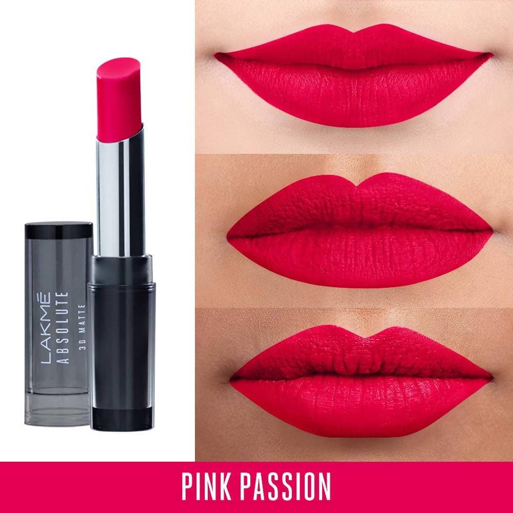 Lakme Absolute 3D Lipstick - Pink Passion | Grocsy