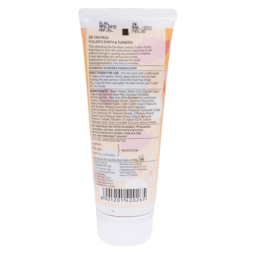 Mantra Herbal De-Tan Pack Fuller's Earth & Turmeric | Grocsy