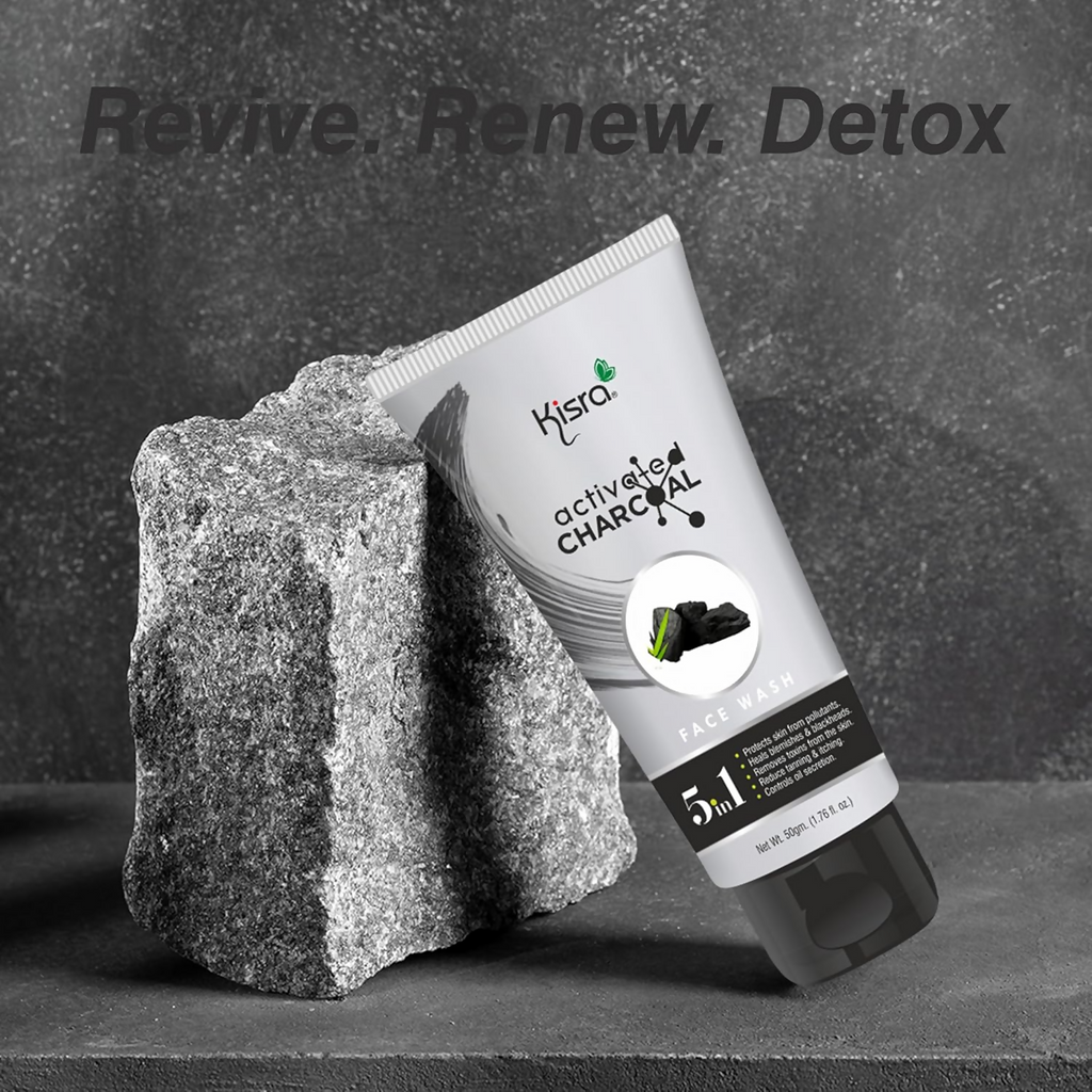 Kisra Activated Charcoal Anti-Pollution Face Wash | Grocsy