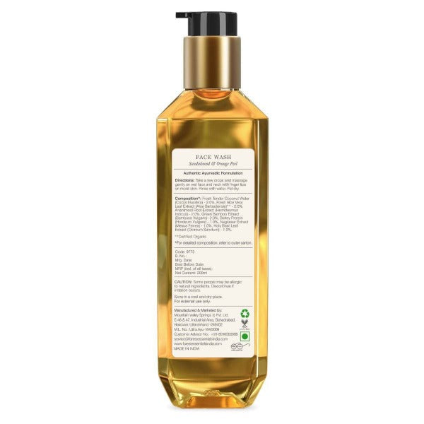 Forest Essentials Facial Cleanser Sandalwood & Orange Peel | Grocsy