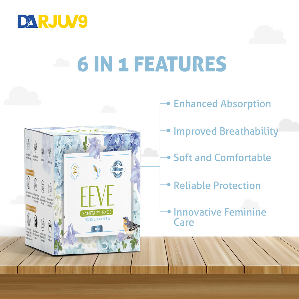 Herbs & Hills Eeve Graphene Sanitary Napkin Large | Grocsy