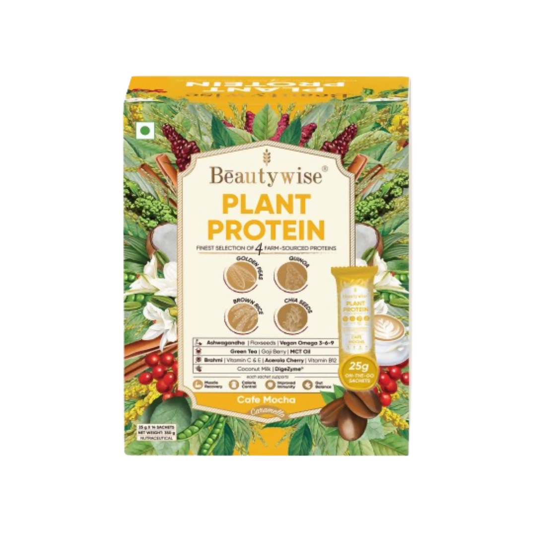 Beautywise Plant Protein Powder - Cafe Mocha | Grocsy