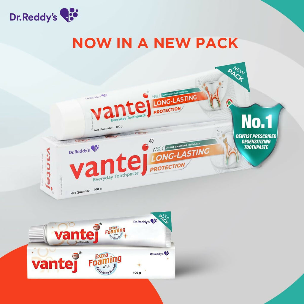 Vantej Sensitivity Protection Toothpaste, Gives Long Lasting Sensitivity Protection & Tooth Sensitivity Healing | Grocsy