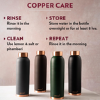 Borosil Colour Copper bottle - Brown | Grocsy