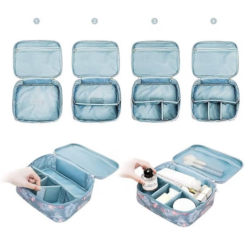 Bronson Professional Portable Dividers Travel Cosmetic Bag Organizer | Grocsy