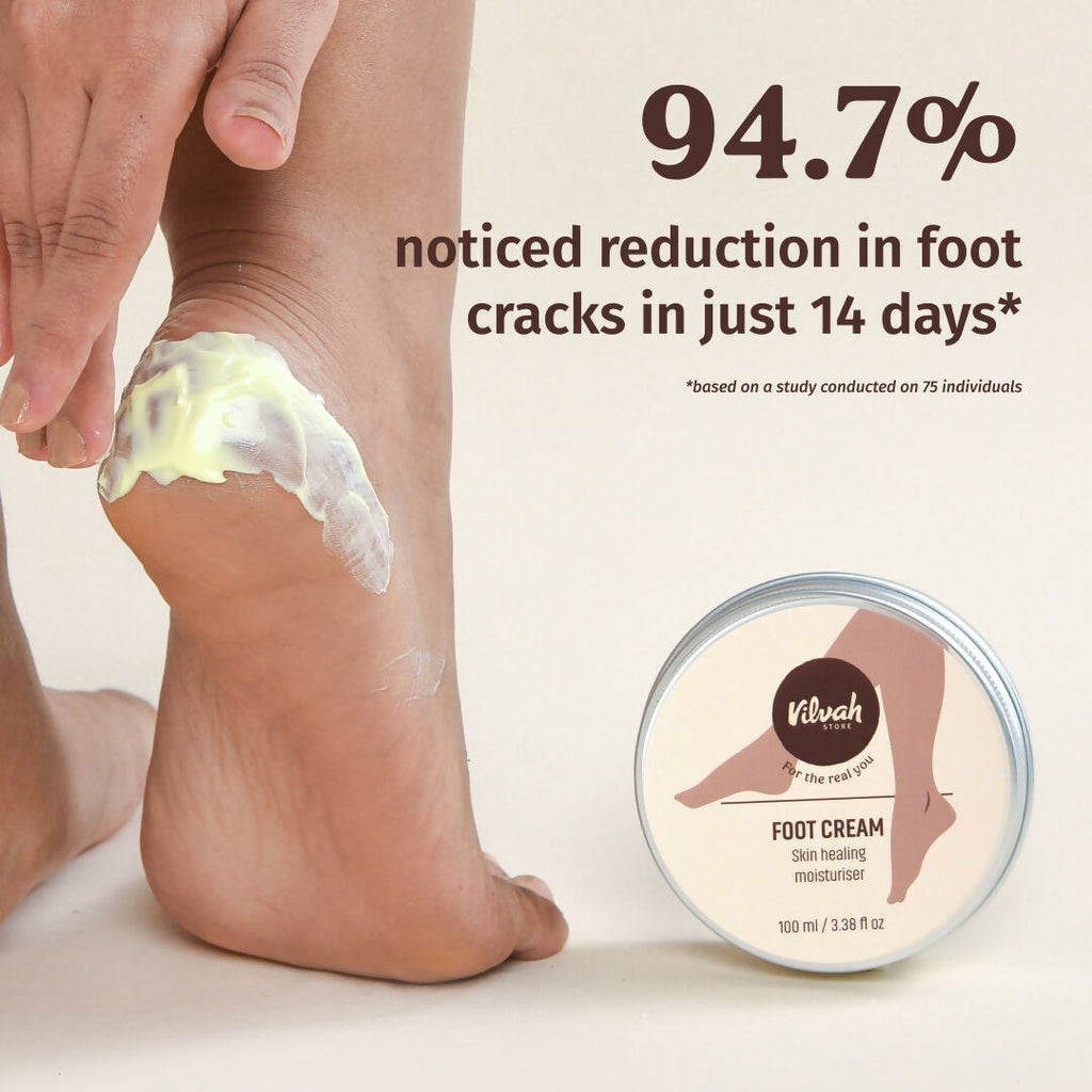 Vilvah Store Foot Cream (Treats Cracked Heels) | Grocsy