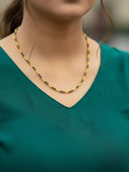 NVR Women Gold Plated Artificial Beads Chain | Grocsy